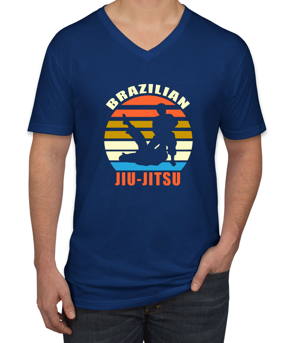 Brazilian Jiu-Jitsu Martial Art Men's V Neck T-shirt