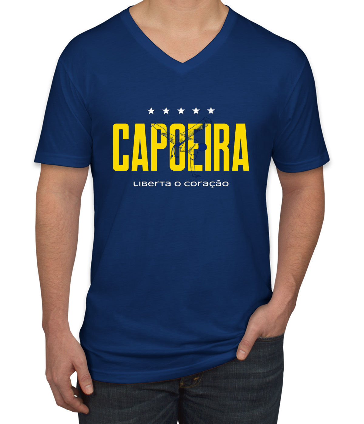 Capoeira Brazilian Martial Art Men's V Neck T-shirt