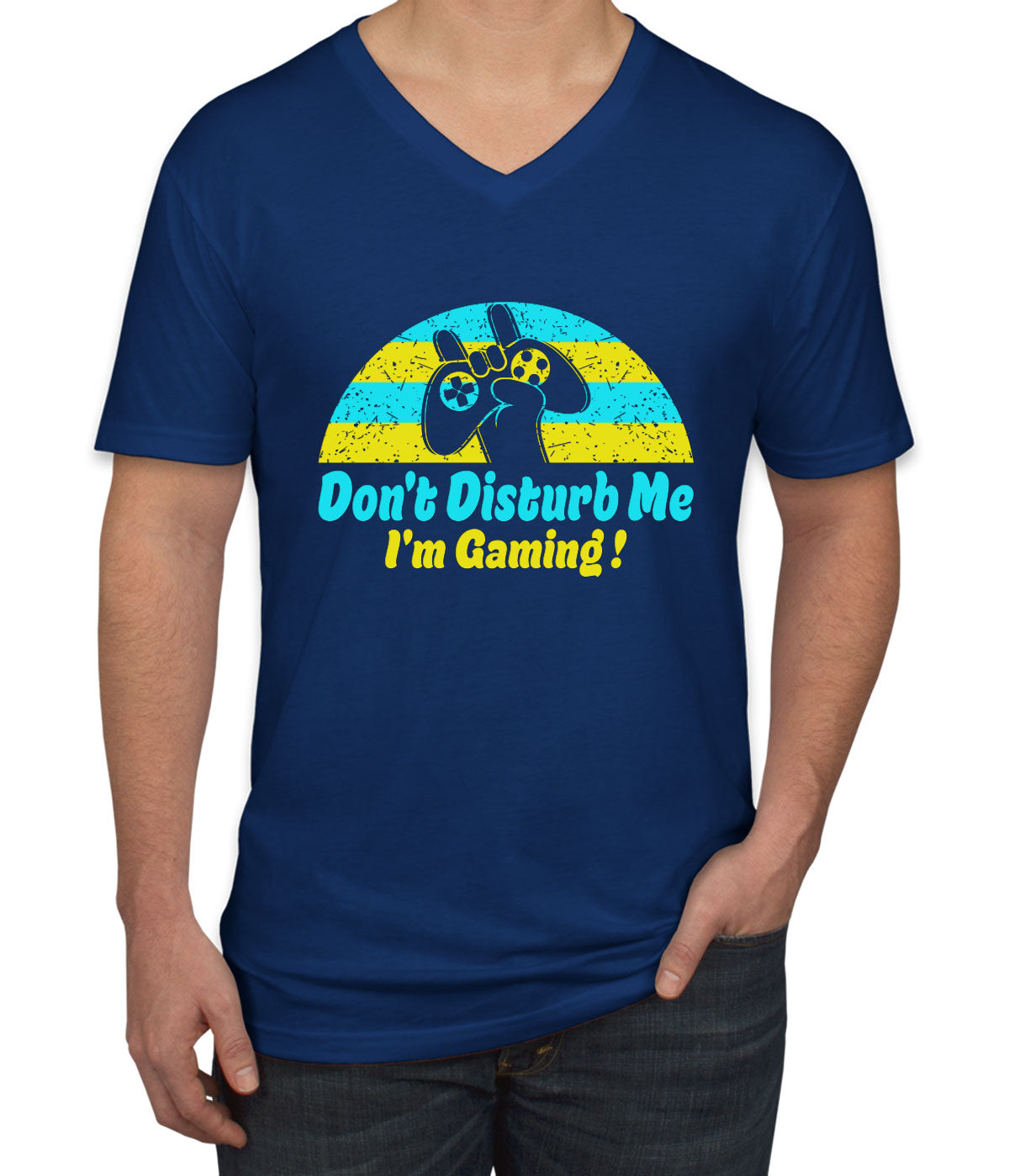 Don't Disturb Me I'm Gaming Men's V Neck T-shirt