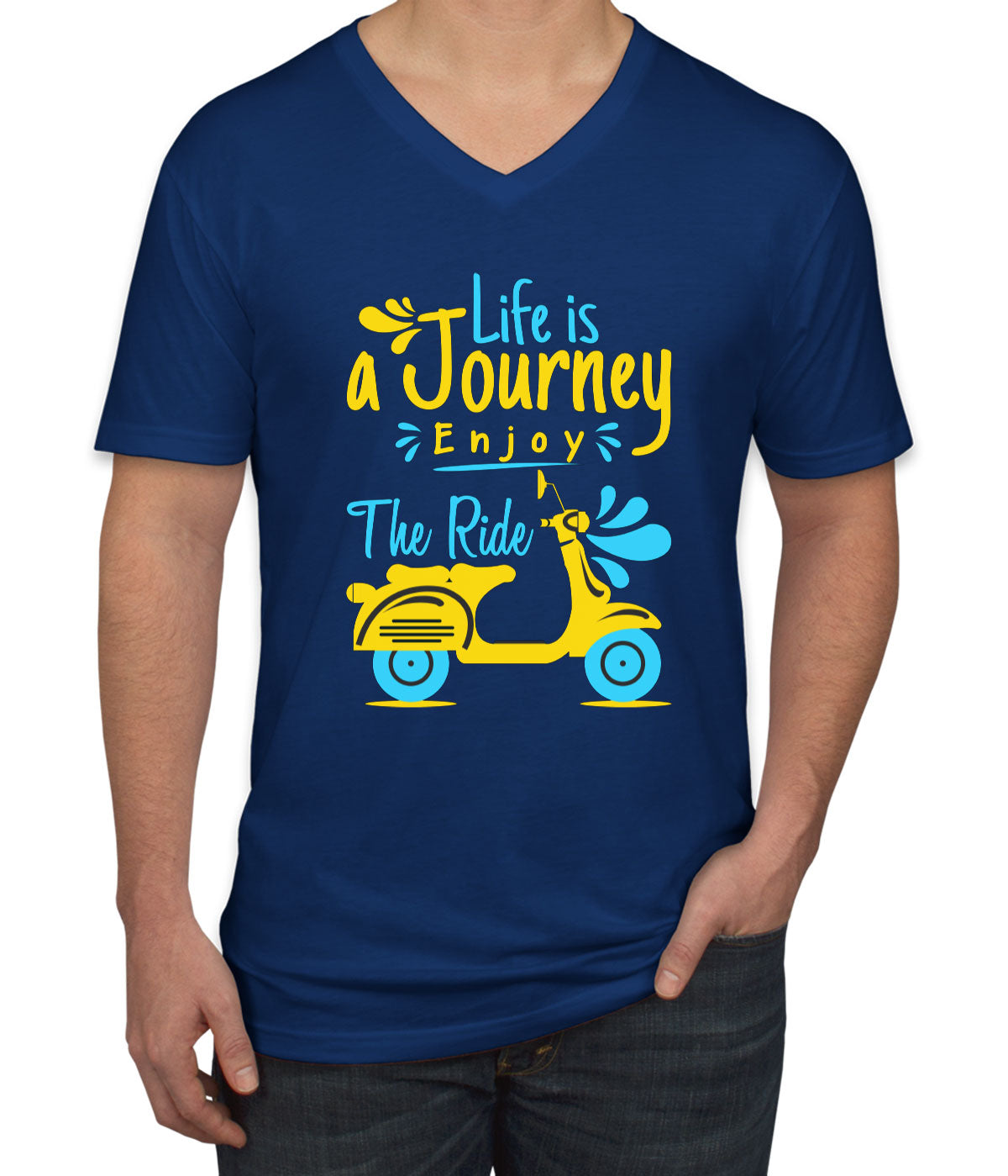 Life Is Journey Enjoy The Ride Men's V Neck T-shirt