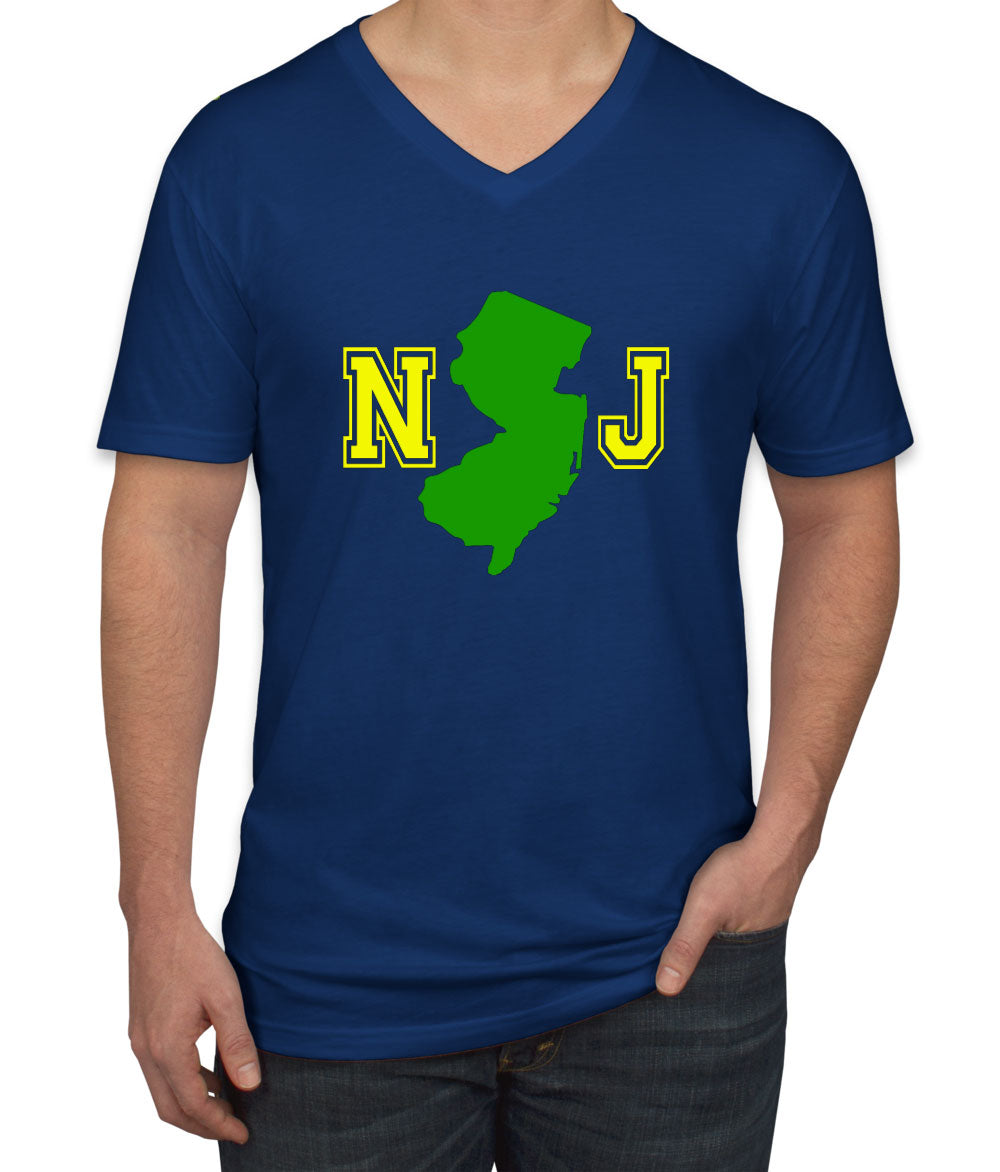 New Jersey NJ Map Men's V Neck T-shirt