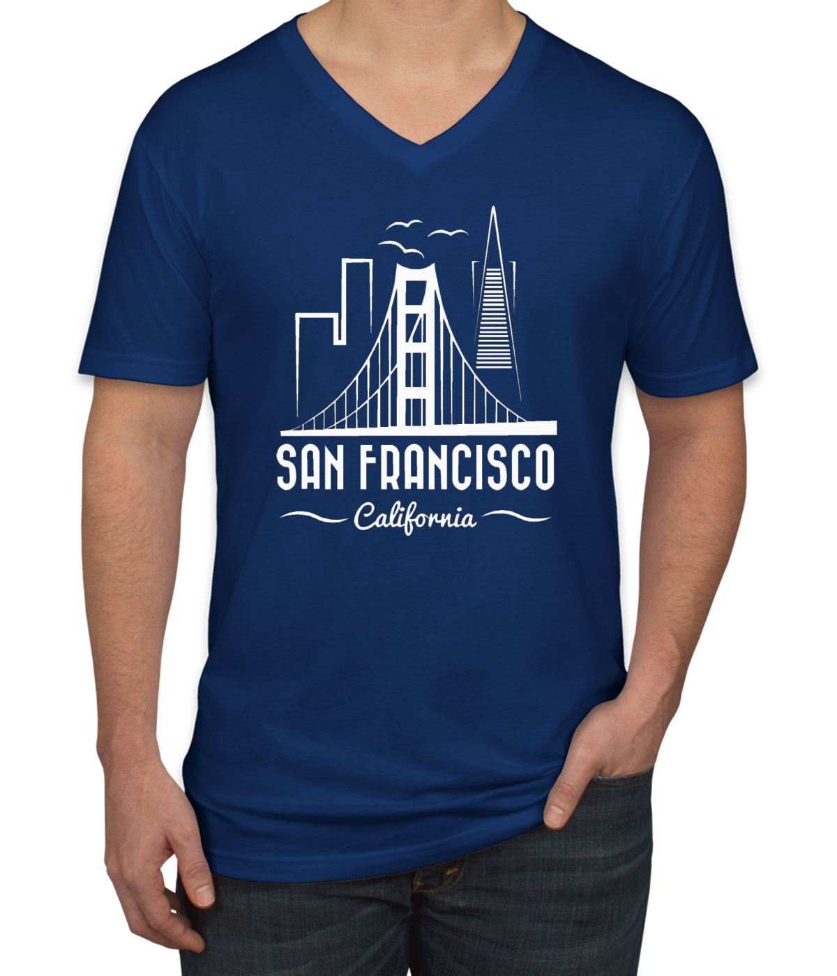 San Francisco California Men's V Neck T-shirt