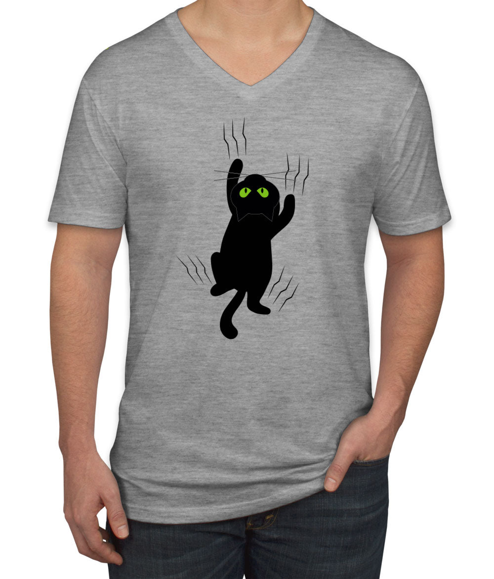 Black Cat Men's V Neck T-shirt