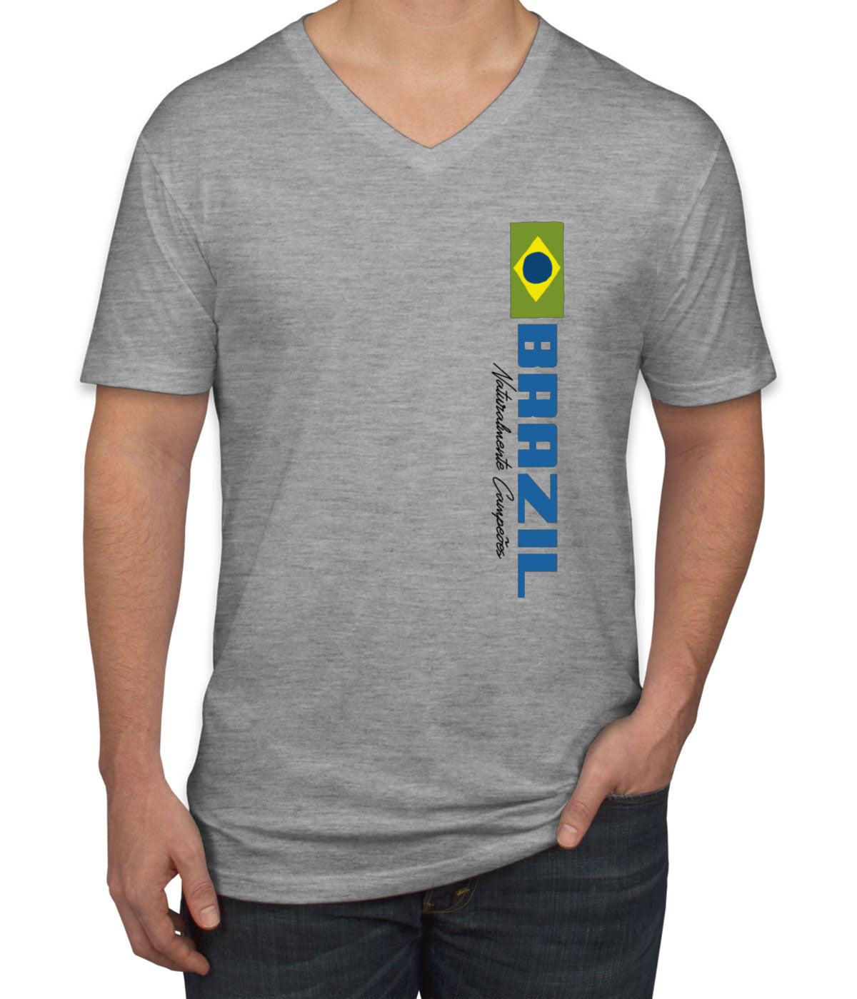 Brazil World Cup Men's V Neck T-shirt