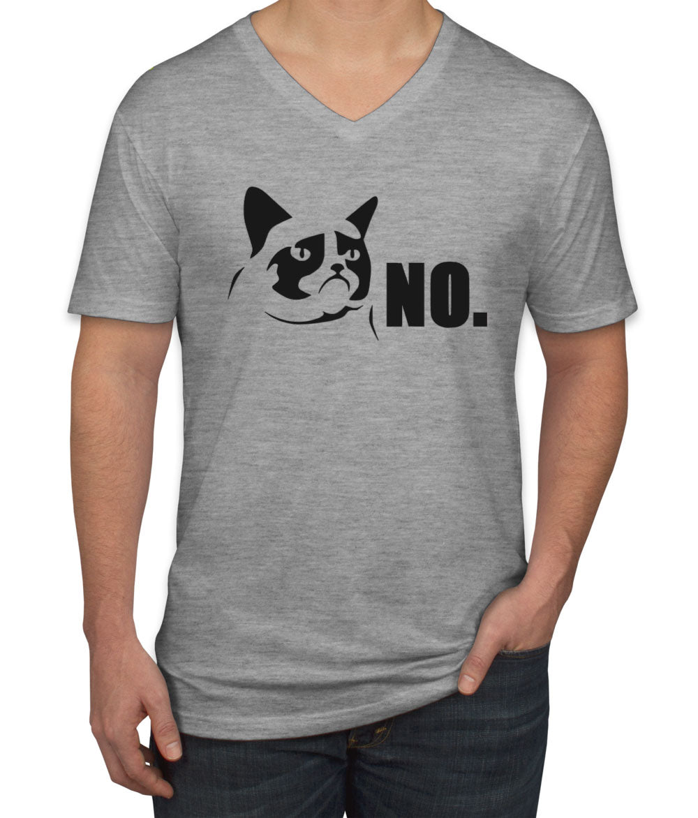 Cat No Men's V Neck T-shirt