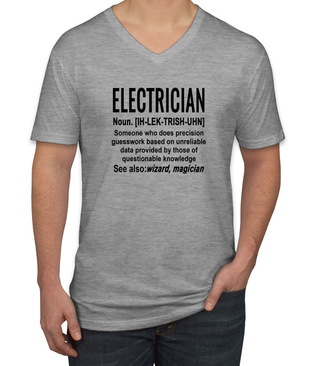 Electrician Definition Men's V Neck T-shirt