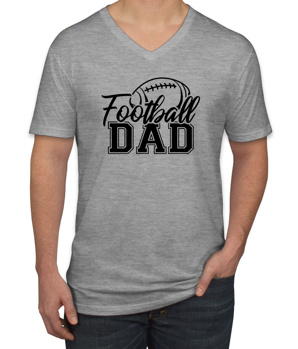 Football Dad Football Men's V Neck T-shirt