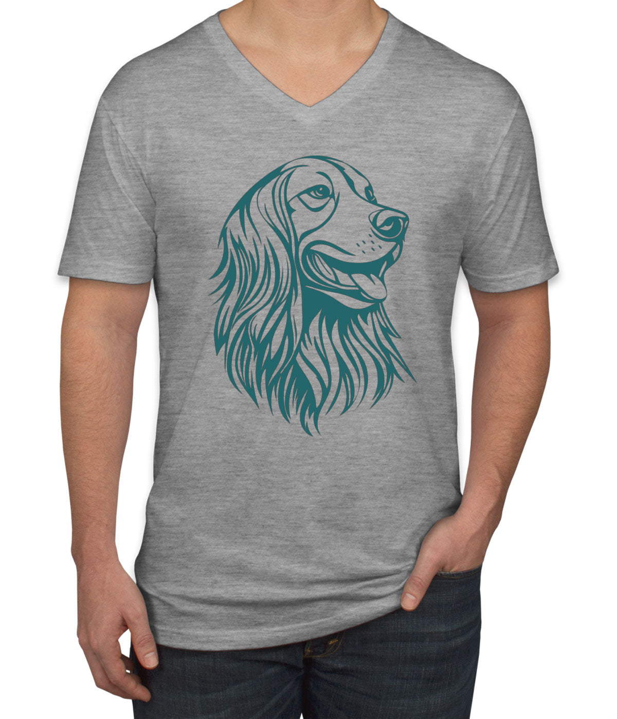 Irish Setter Dog Men's V Neck T-shirt