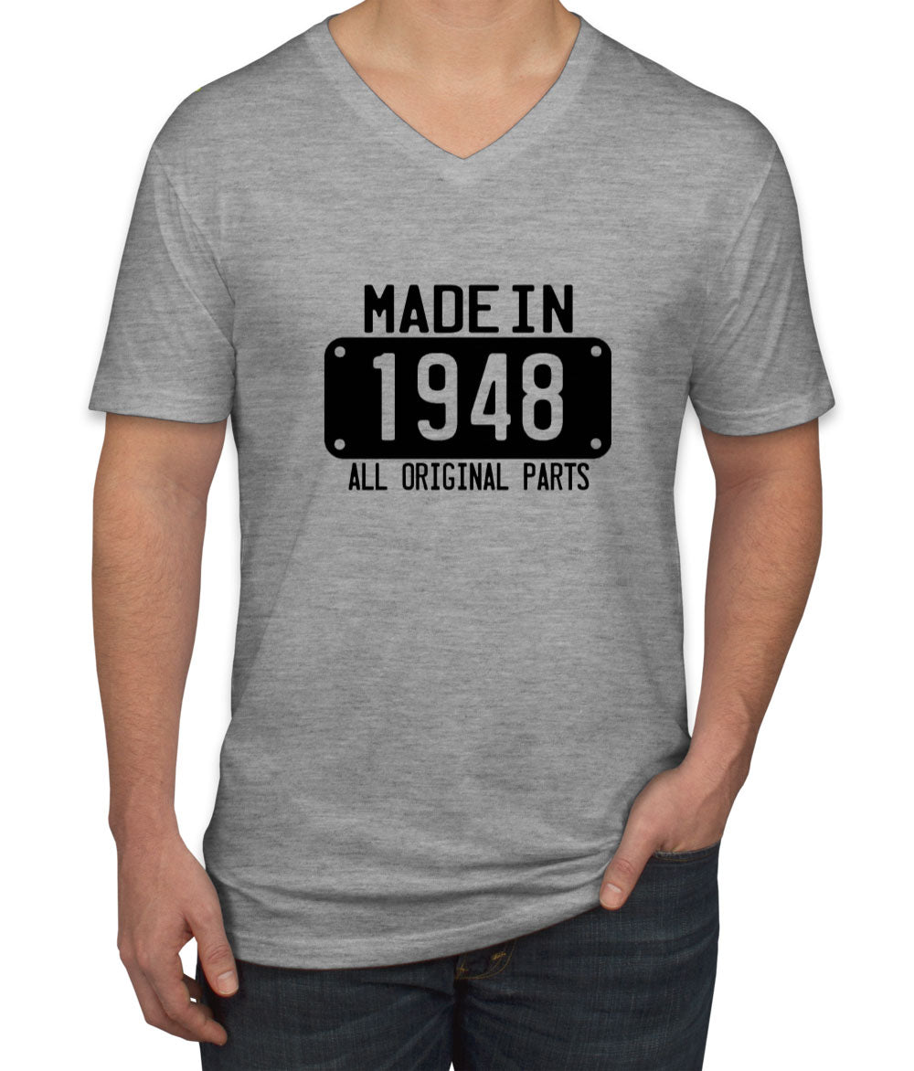 Made in [Custom Year] Birthday Men's V Neck T-shirt