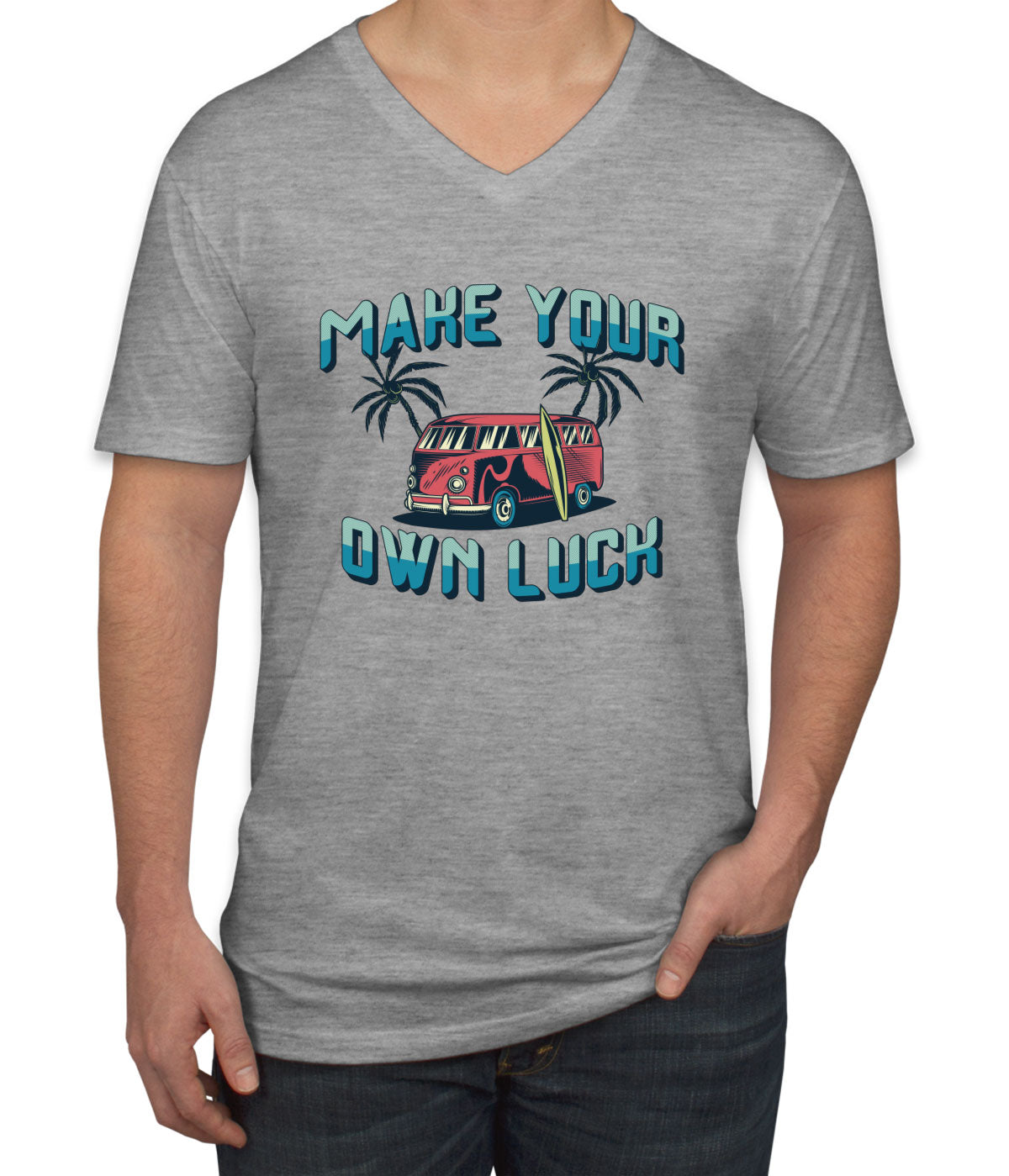 Make Your Own Luck Men's V Neck T-shirt