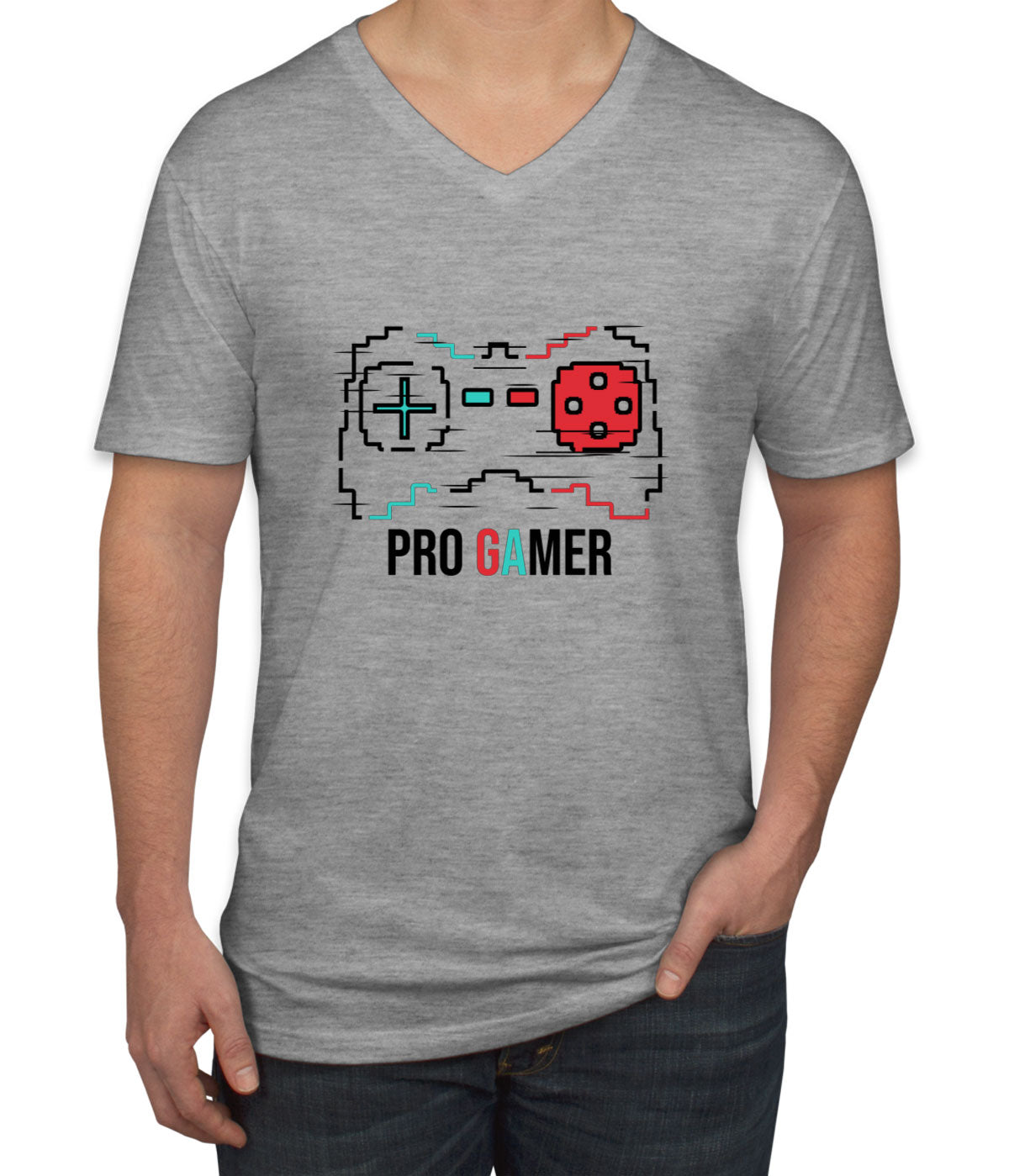 Progamer Gaming Men's V Neck T-shirt