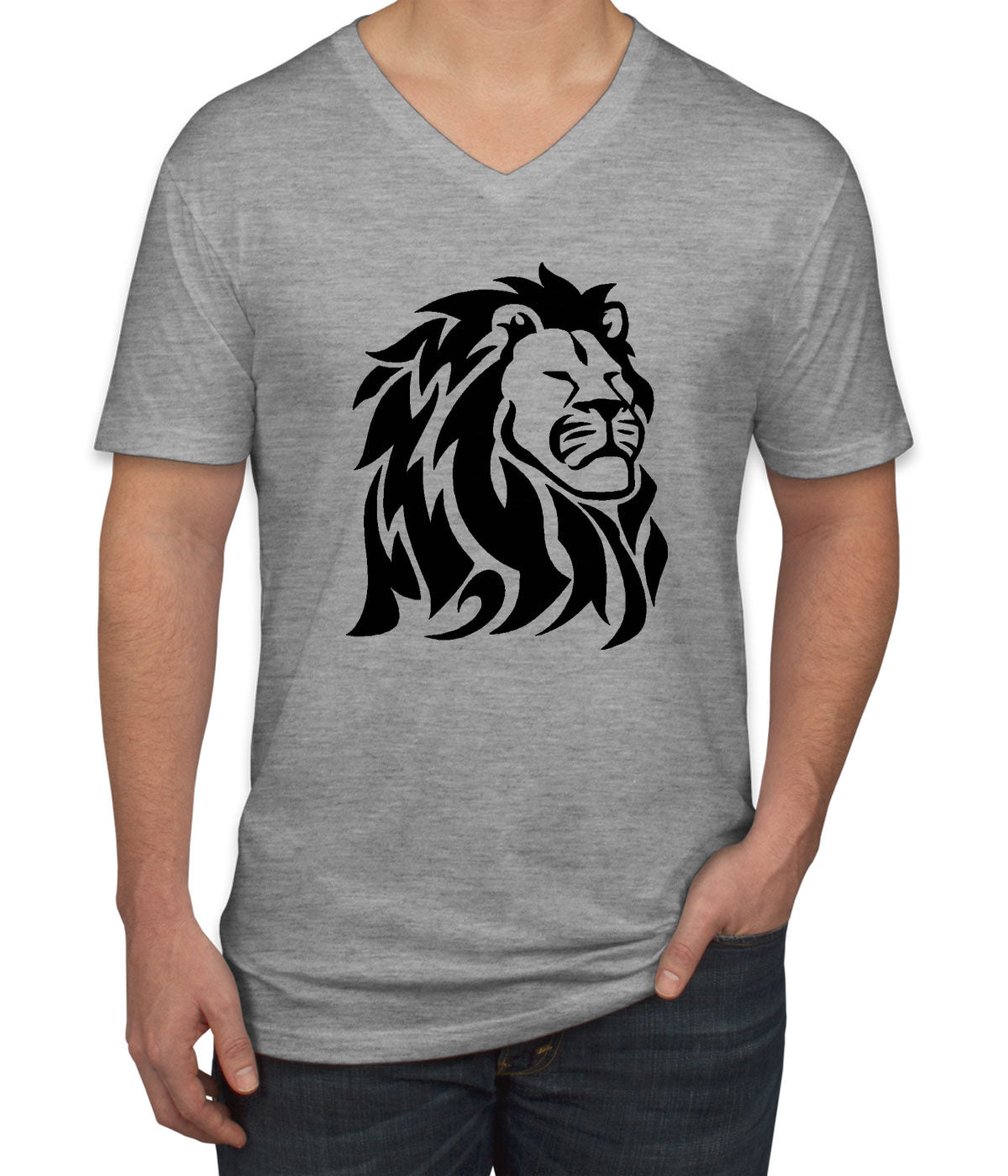 Proud Lion Men's V Neck T-shirt