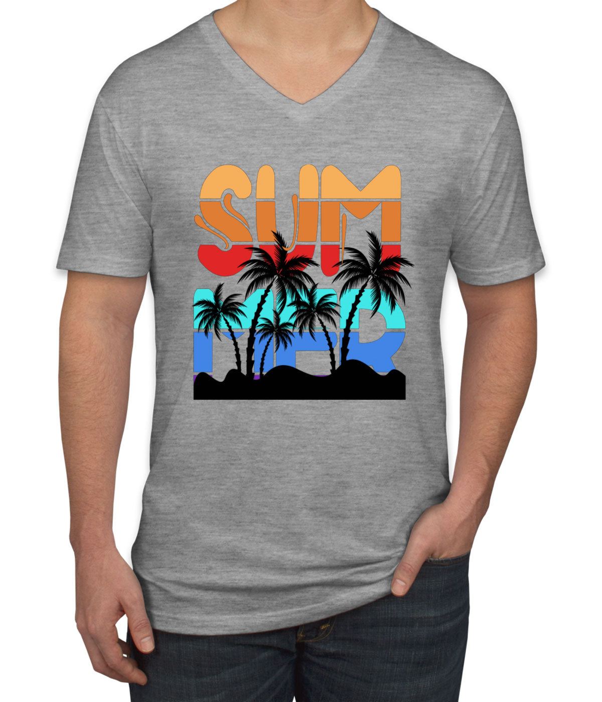 Summer Vibes Men's V Neck T-shirt