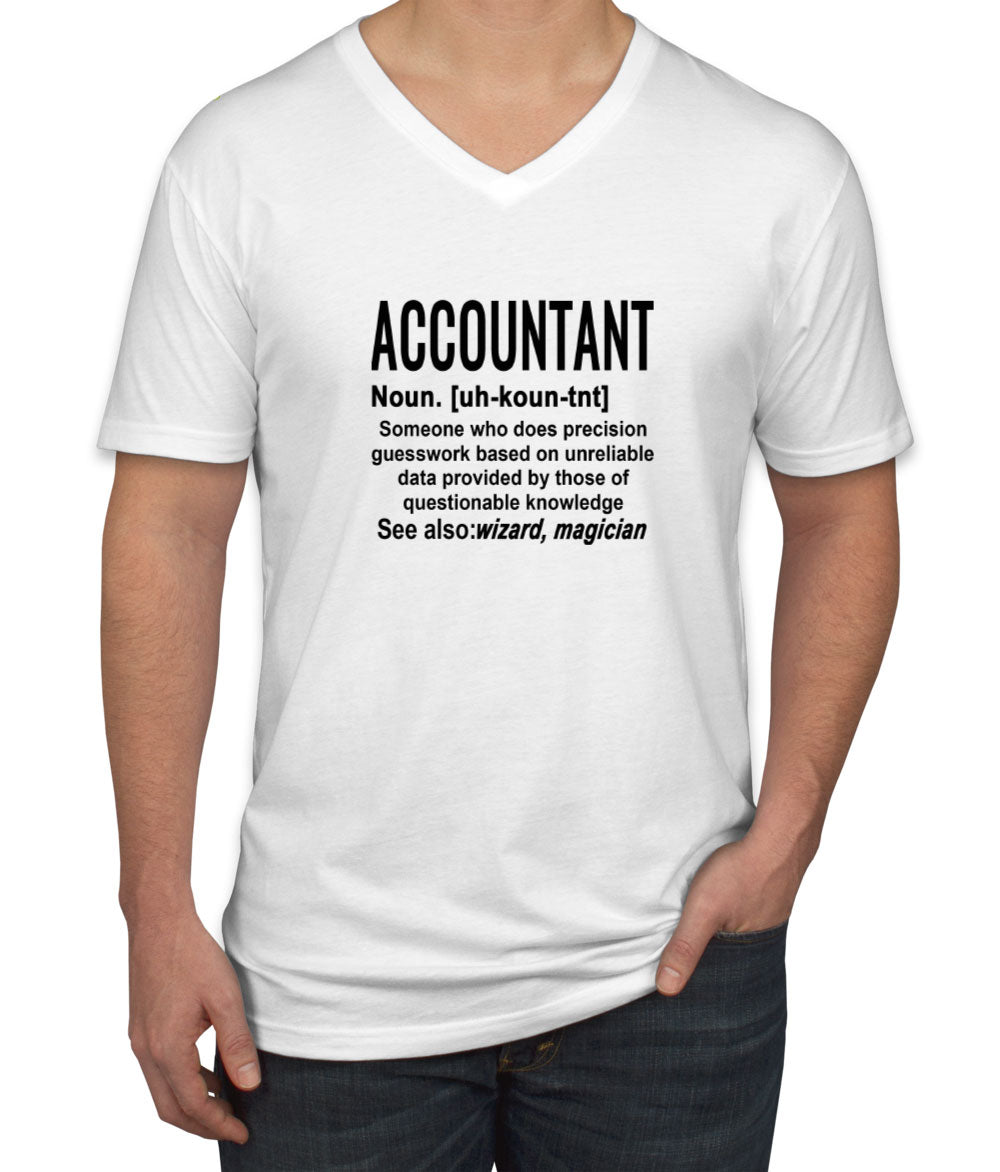 Accountant Definition Men's V Neck T-shirt