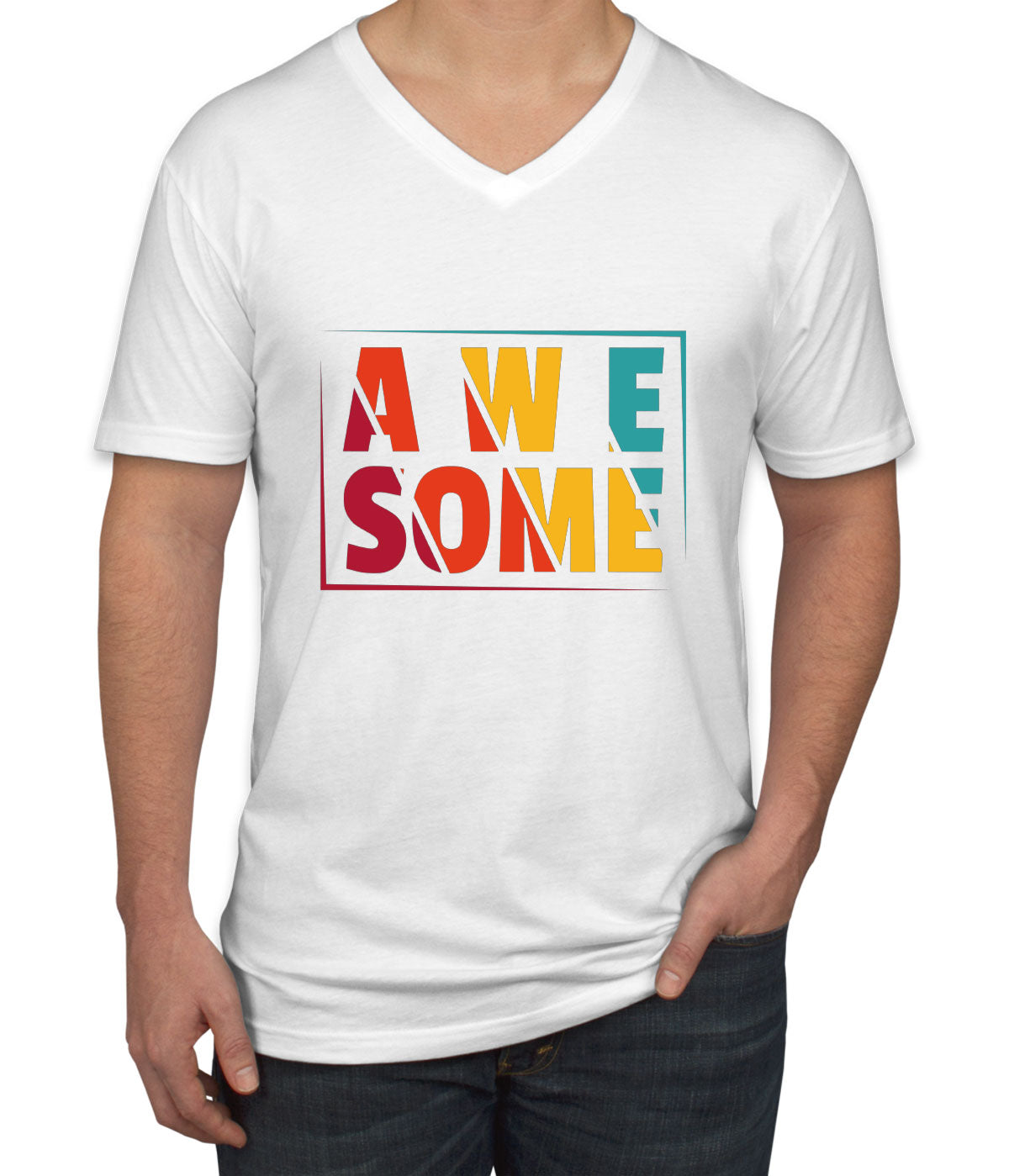 Awesome Men's V Neck T-shirt