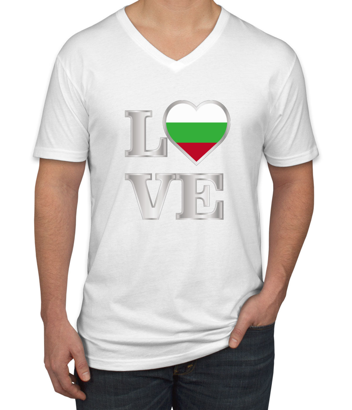 Bulgaria Love Men's V Neck T-shirt