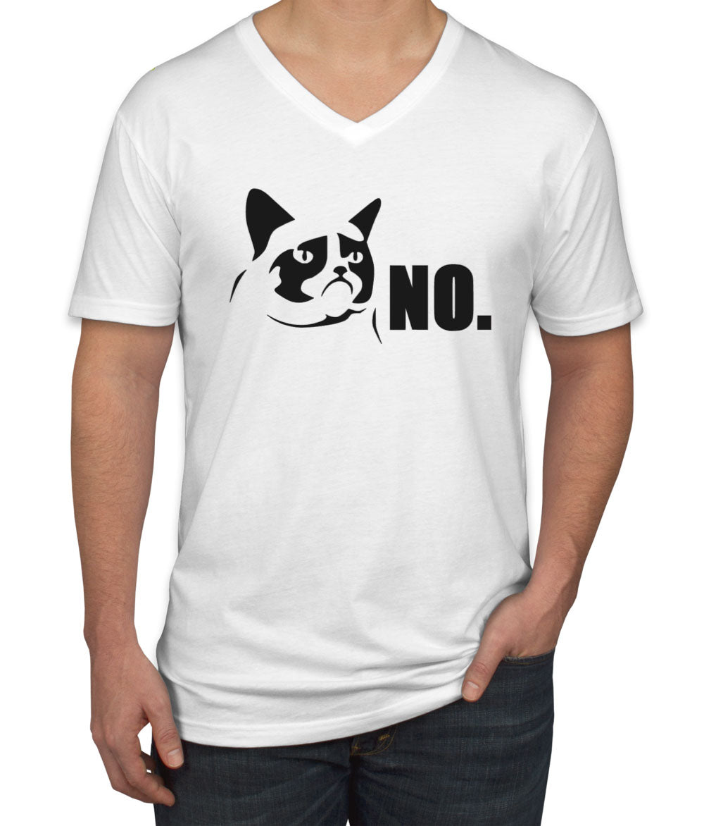 Cat No Men's V Neck T-shirt