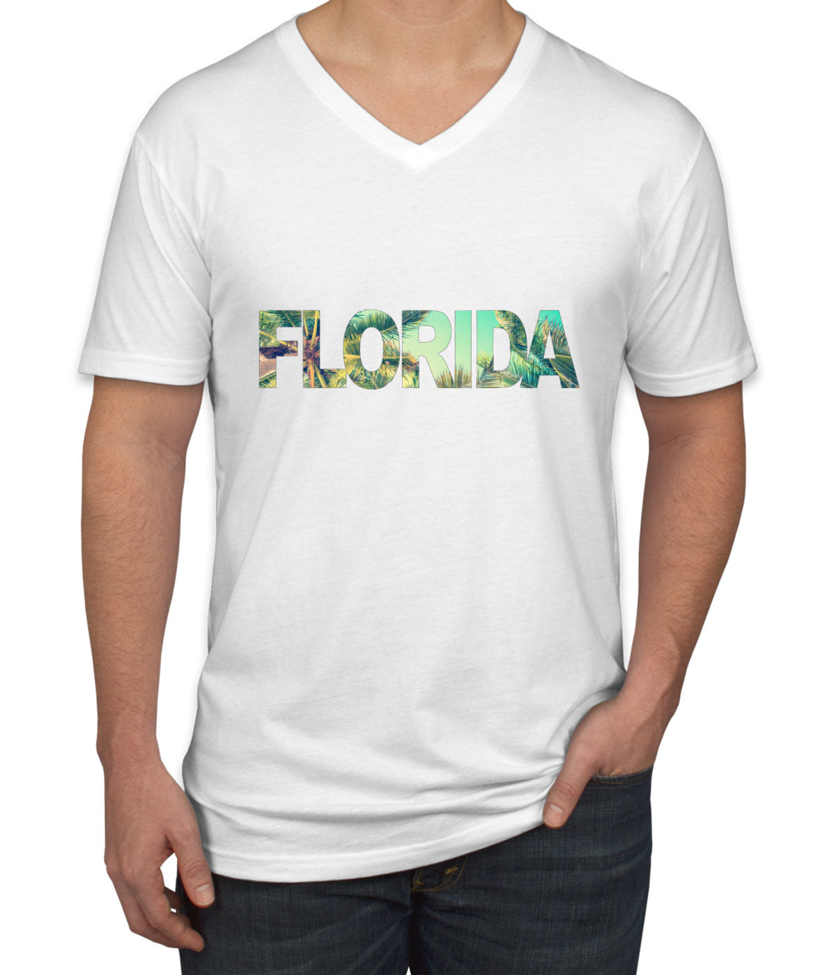 Florida Typography Men's V Neck T-shirt