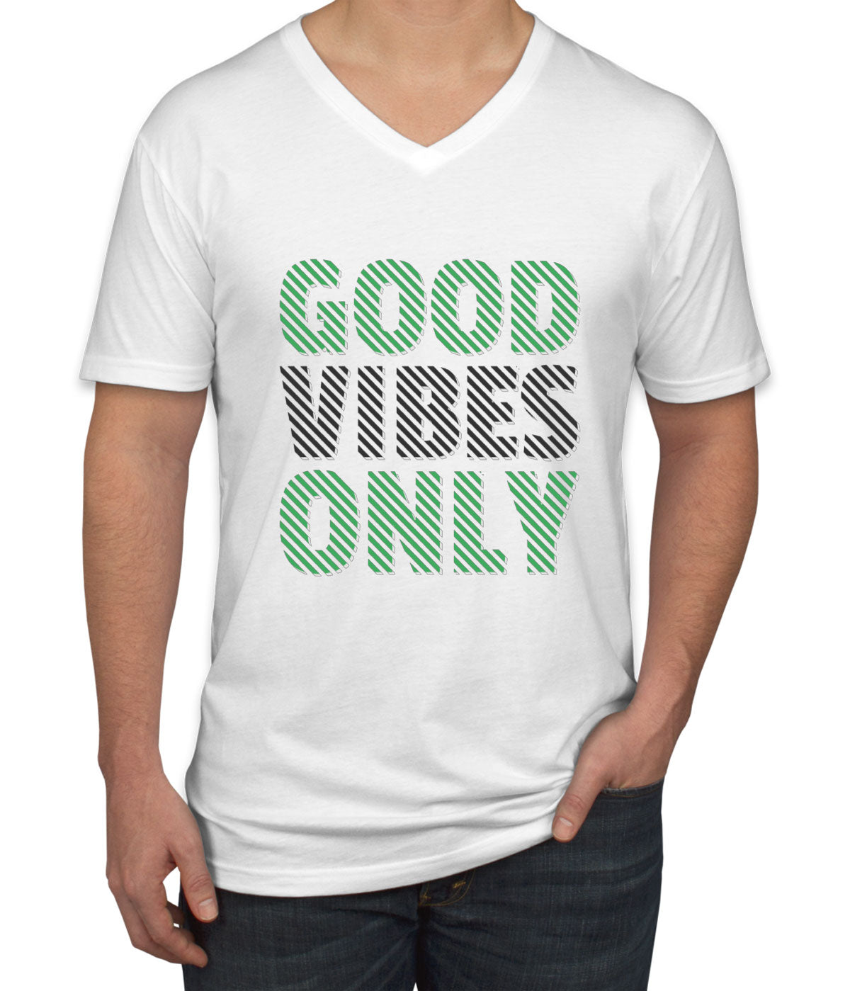 Good Vibes Only Men's V Neck T-shirt