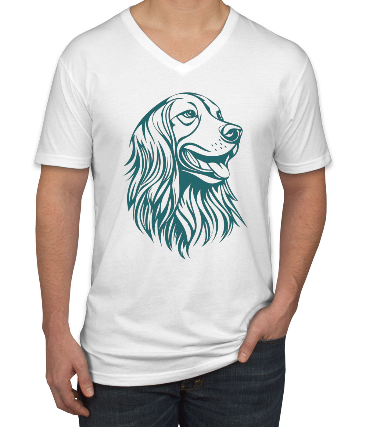 Irish Setter Dog Men's V Neck T-shirt