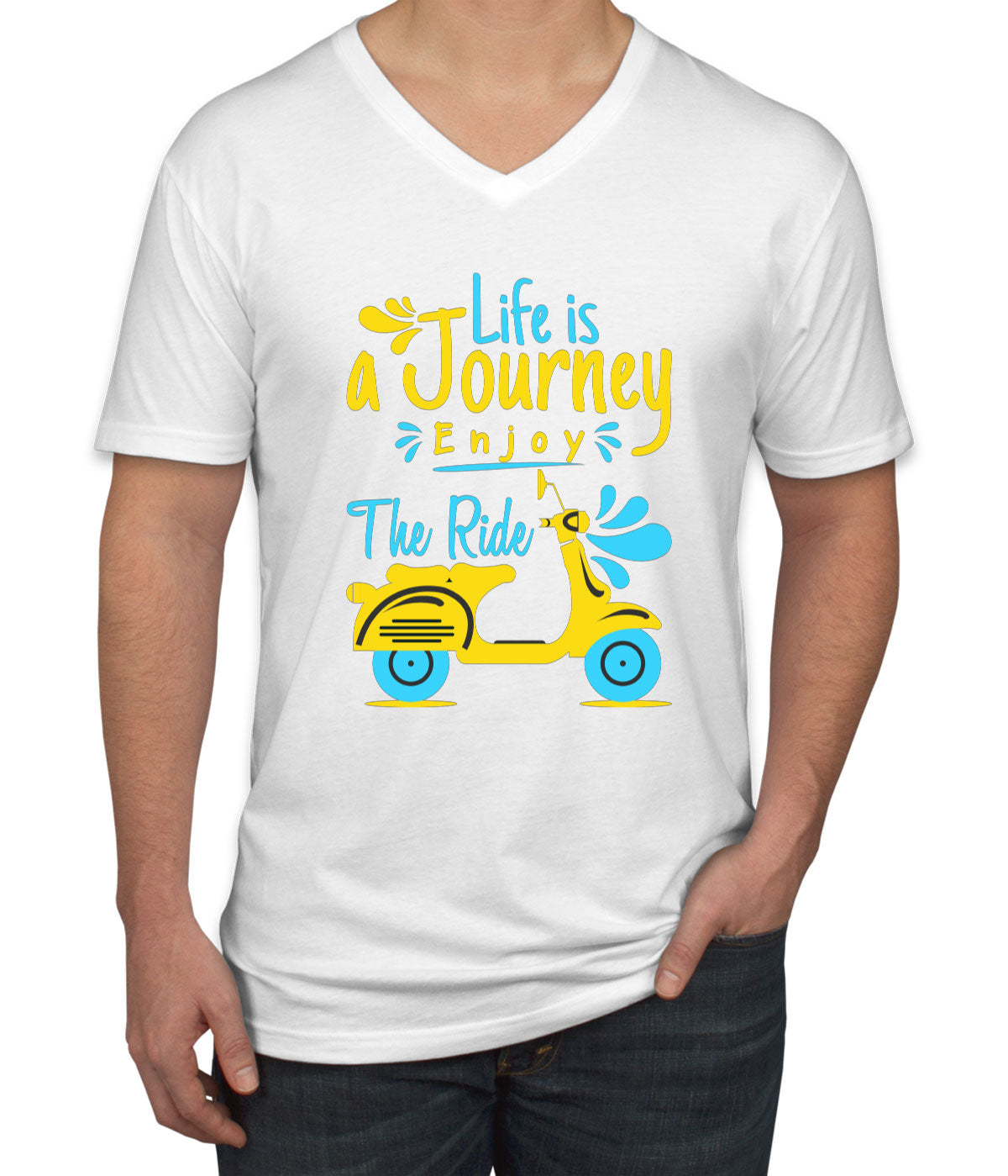 Life Is Journey Enjoy The Ride Men's V Neck T-shirt