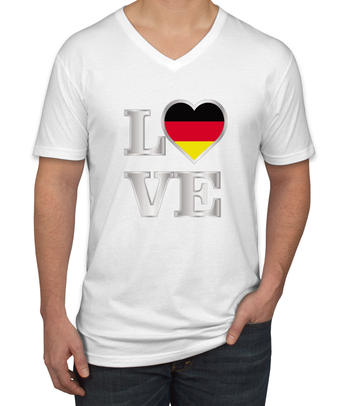 Germany Love Men's V Neck T-shirt