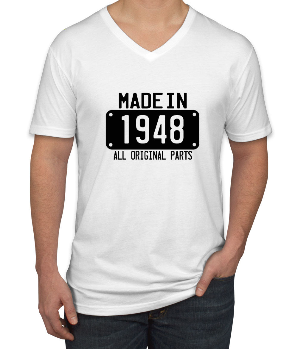 Made in [Custom Year] Birthday Men's V Neck T-shirt