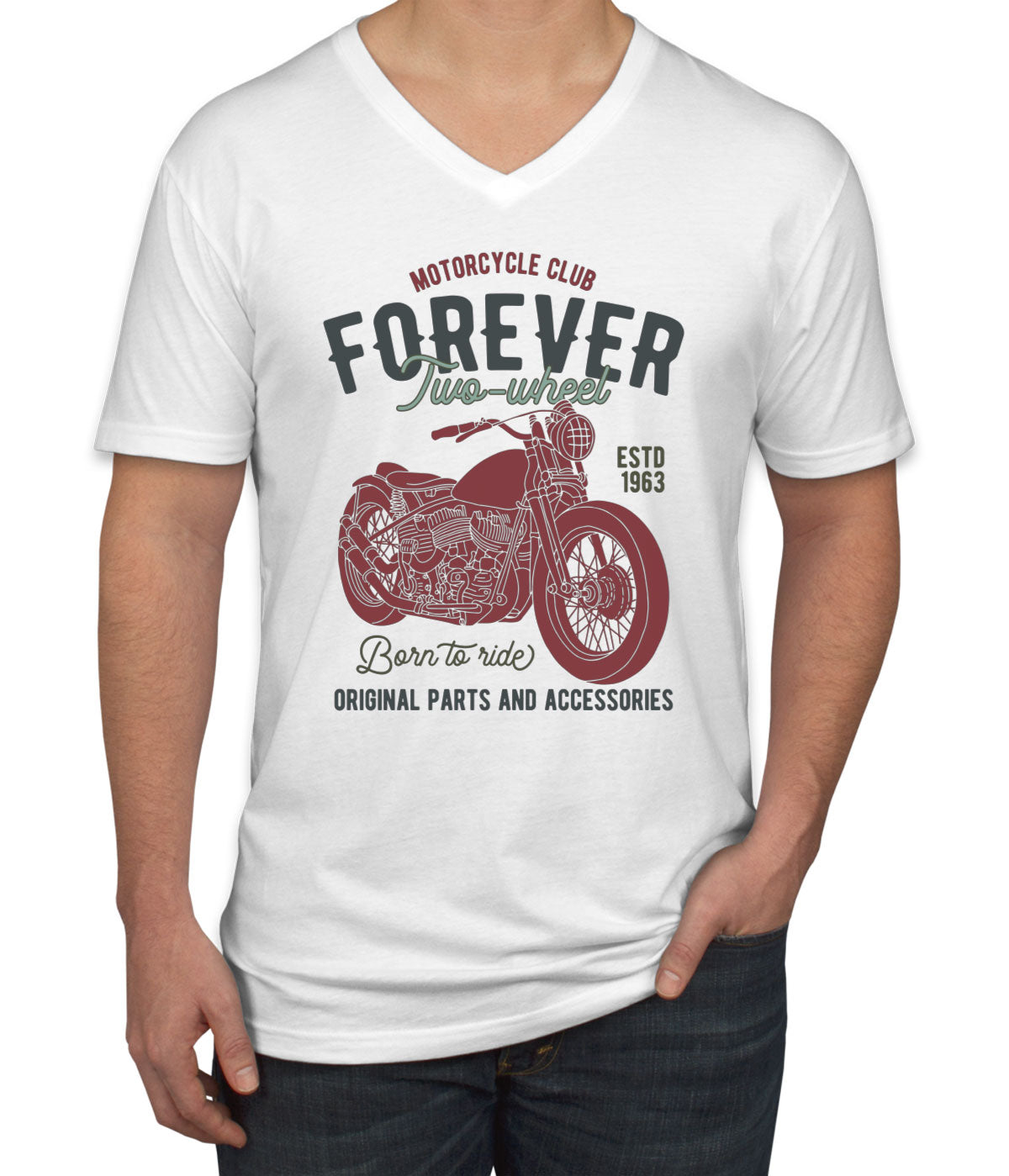 Motorcycle Club Men's V Neck T-shirt