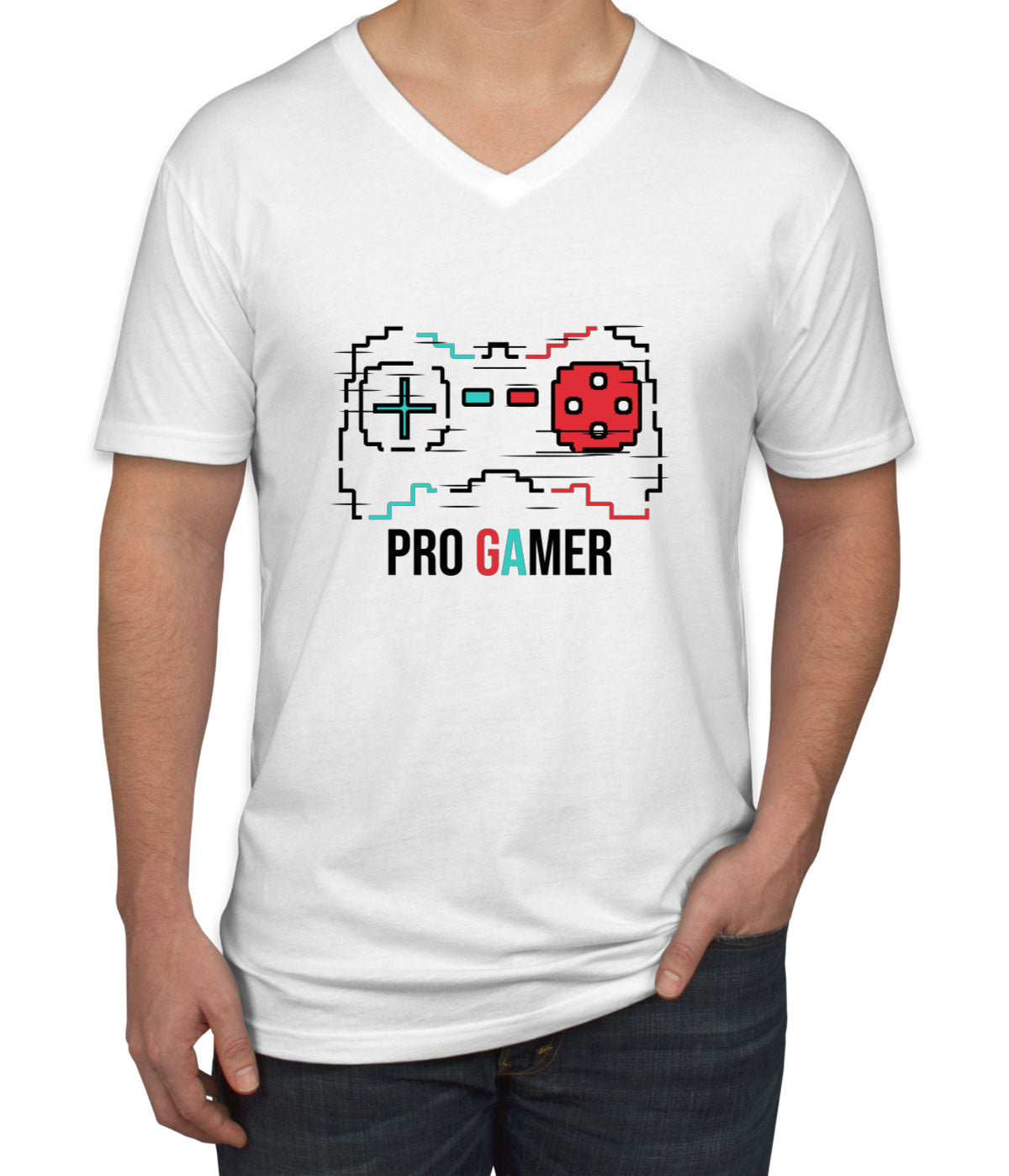 Progamer Gaming Men's V Neck T-shirt