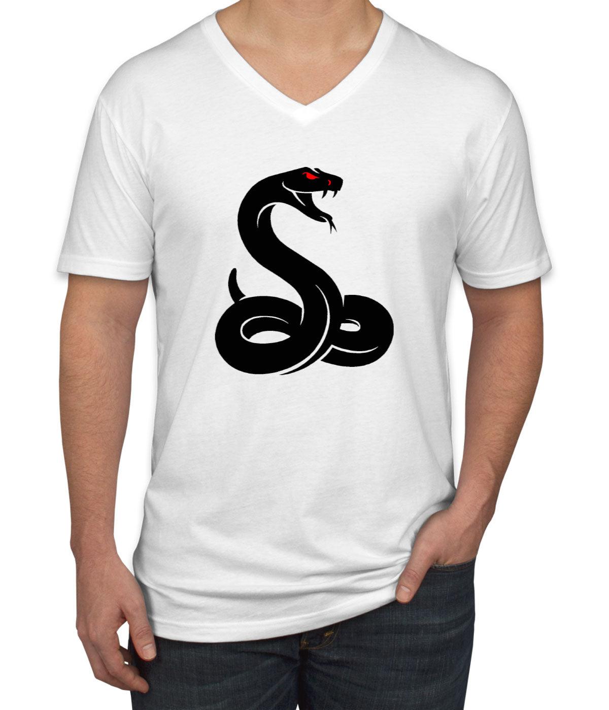 Snake Men's V Neck T-shirt