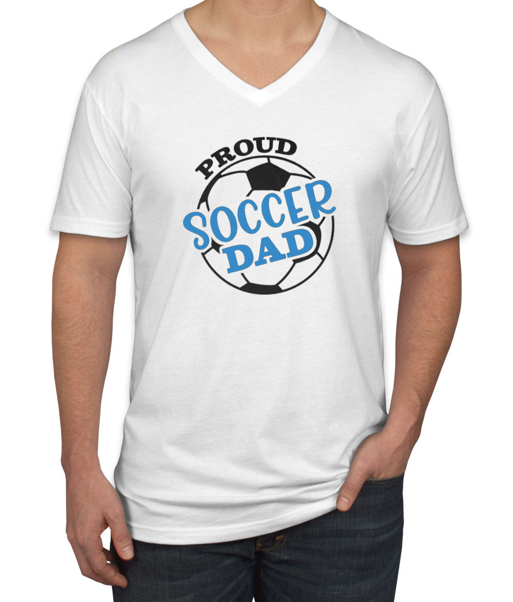 Proud Soccer Dad Men's V Neck T-shirt