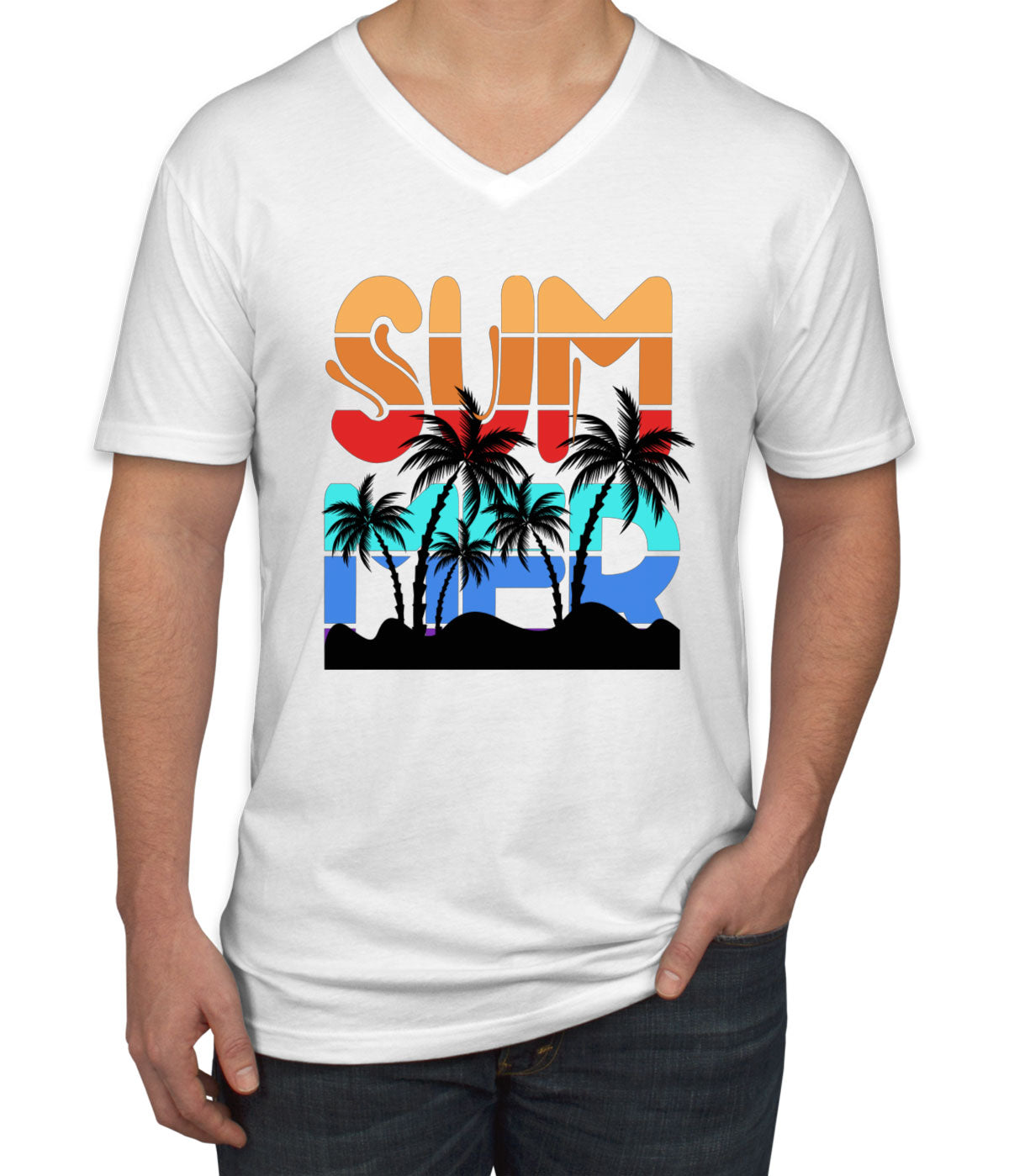 Summer Vibes Men's V Neck T-shirt