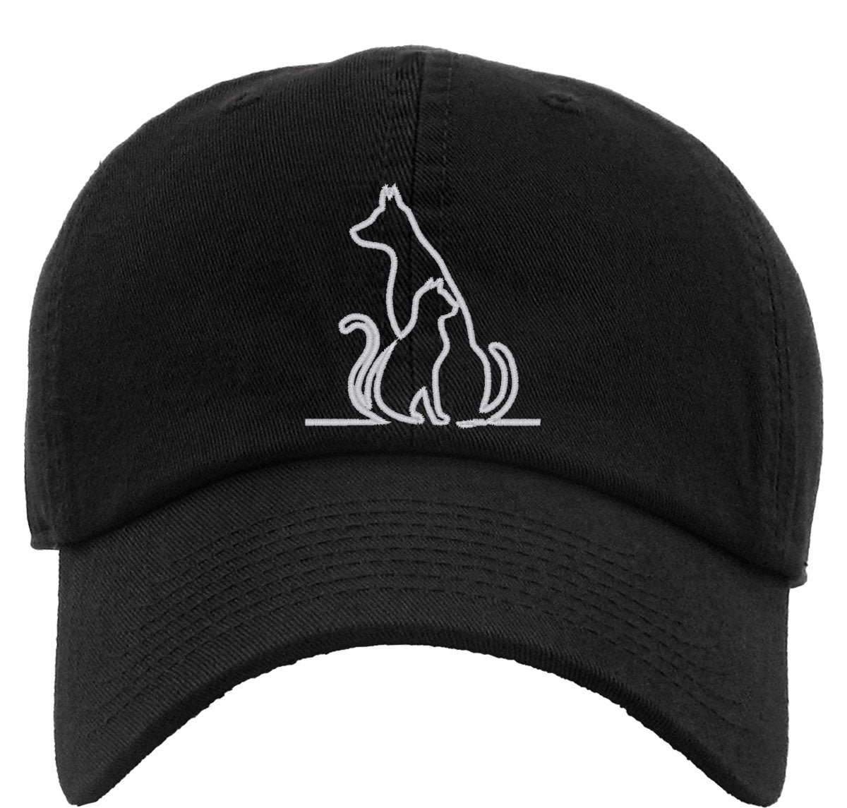 Dog And Cat Premium Baseball Cap
