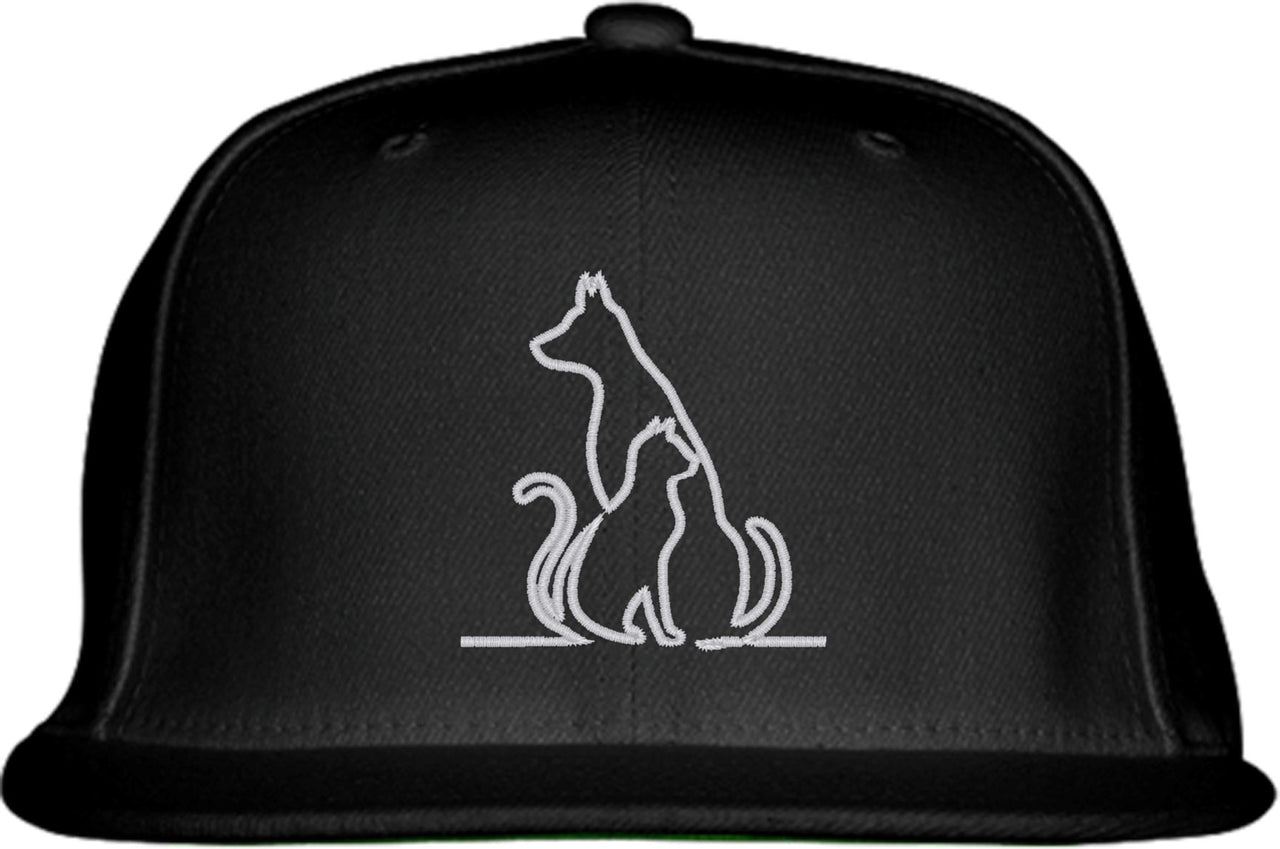 Dog And Cat Snapback Hat