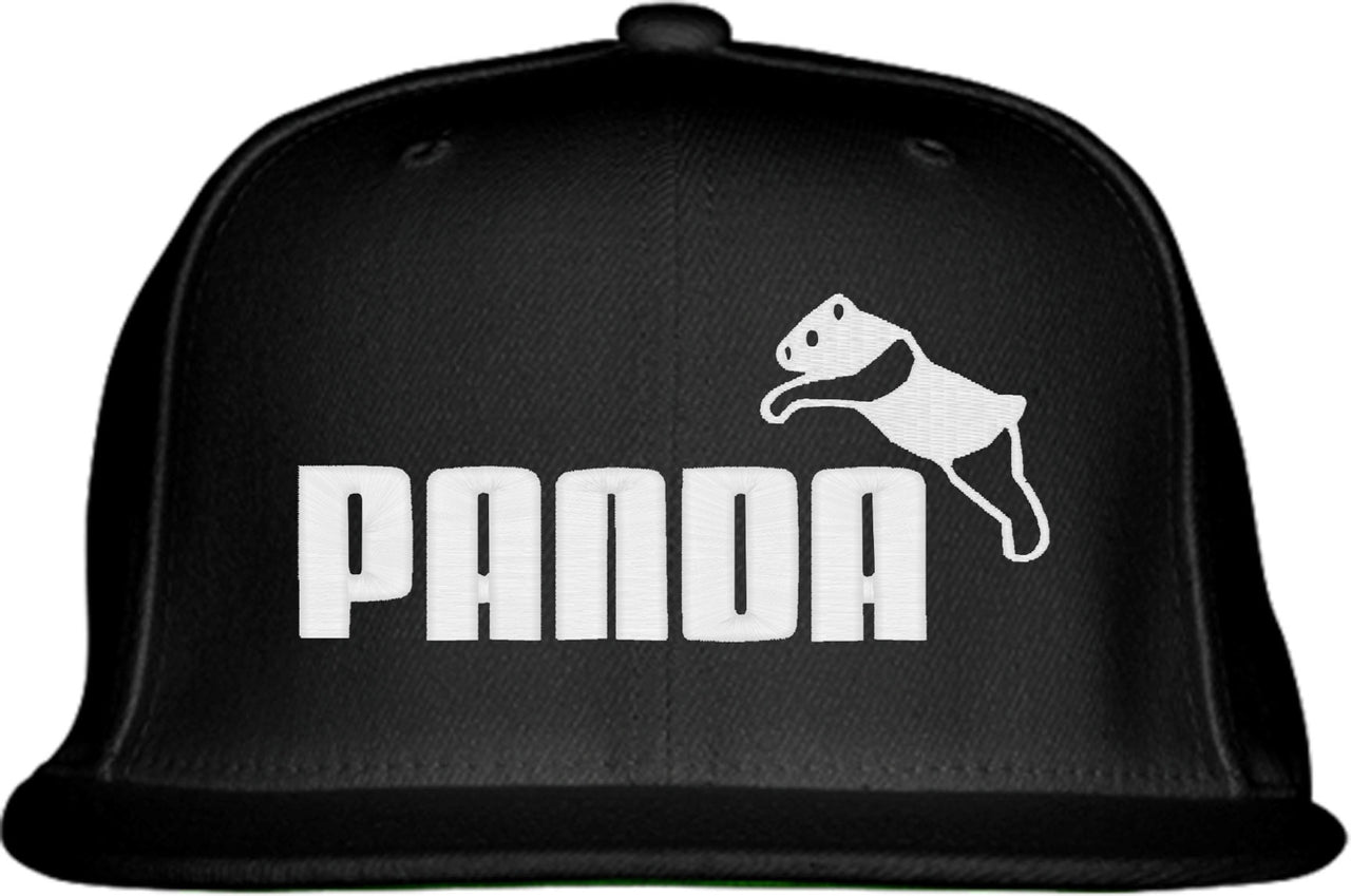 Panda Puma Funny Logo Snapback Hat