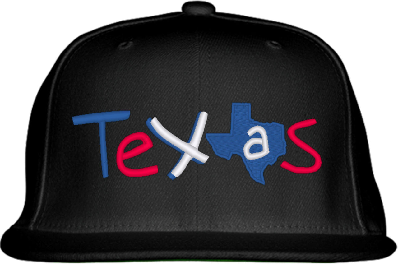 Texas State Map Snapback Hat