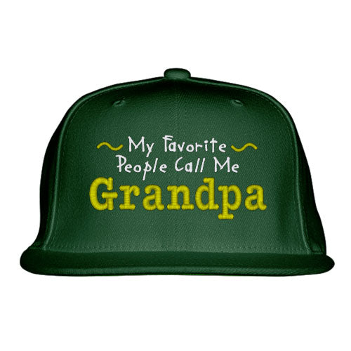 My Favorite People Call Me Grandpa Snapback Hat