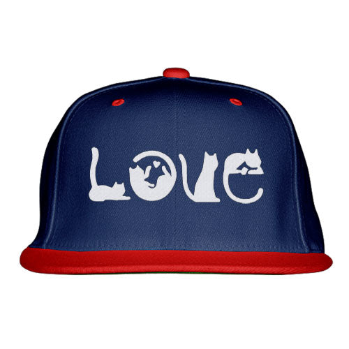 Cat Love Snapback Hat