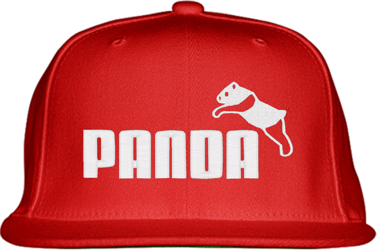 Panda Puma Funny Logo Snapback Hat