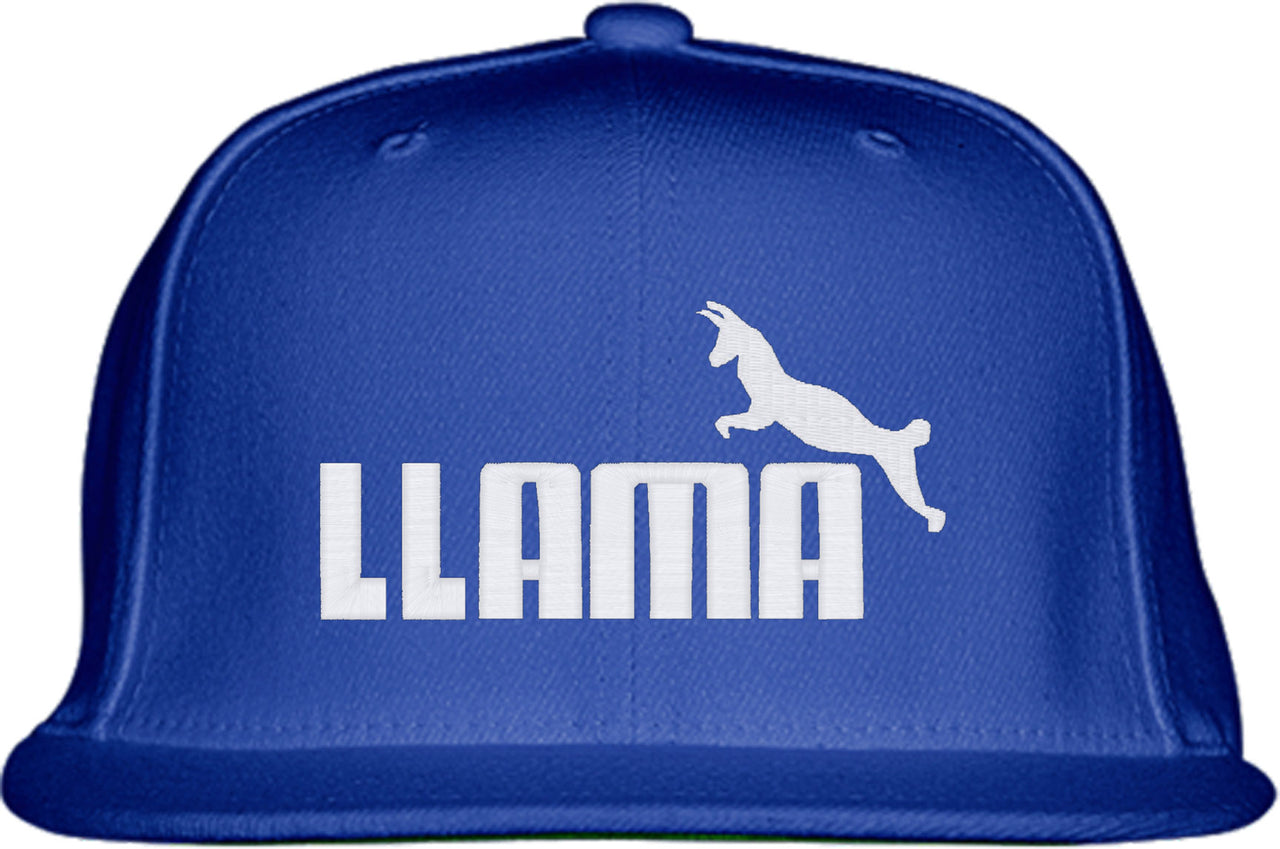 Llama Puma Funny Logo Snapback Hat