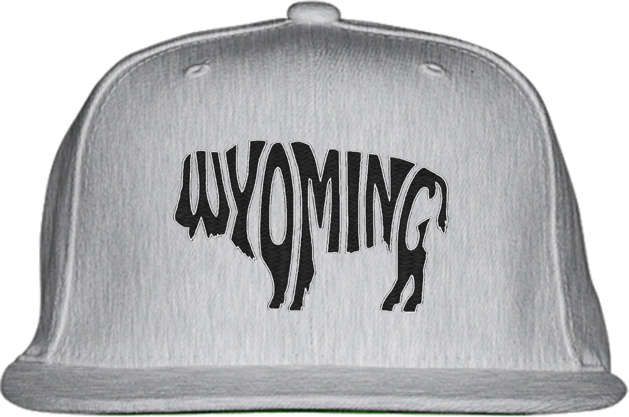 Wyoming Bison Buffalo Snapback Hat