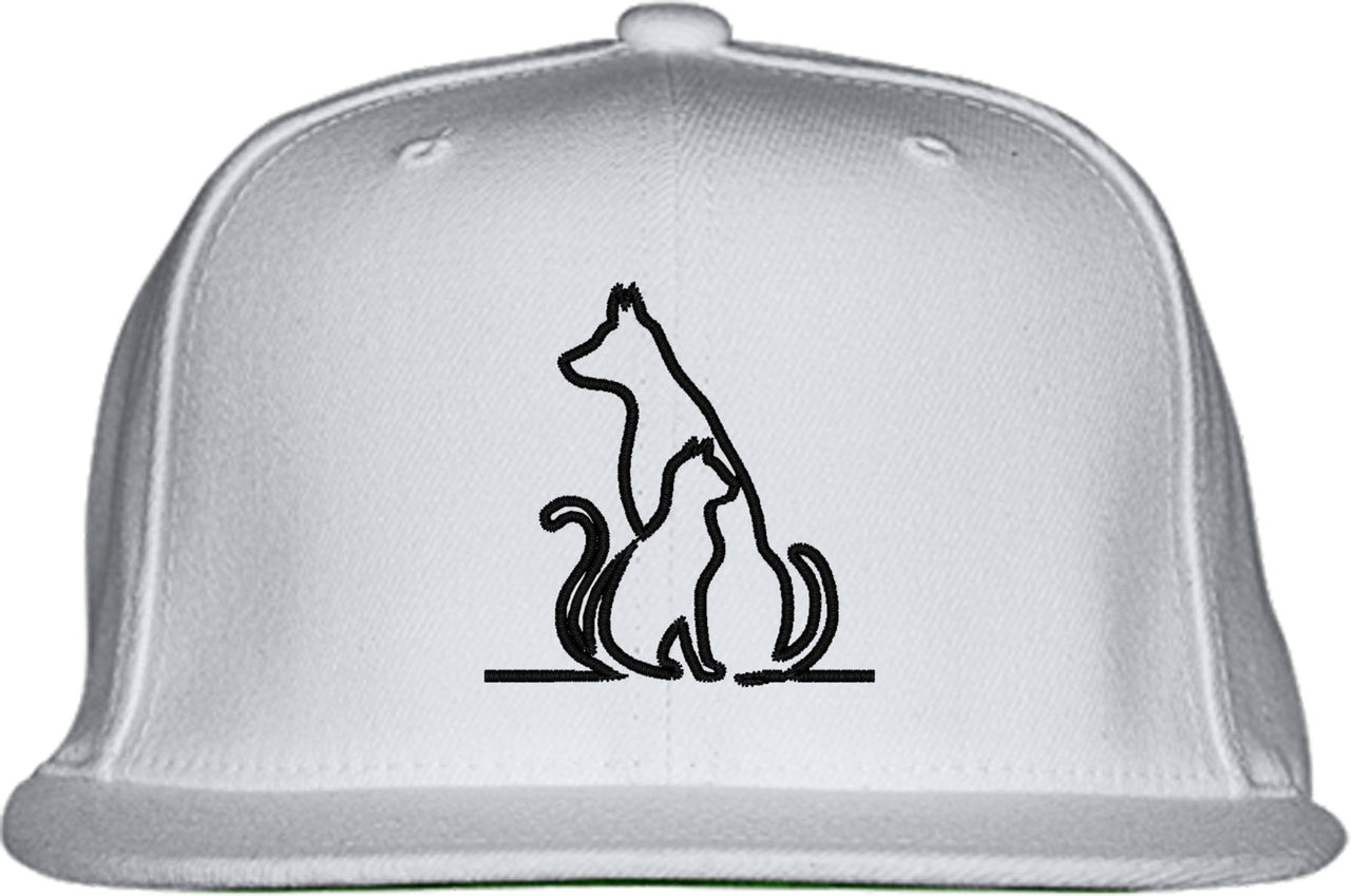 Dog And Cat Snapback Hat