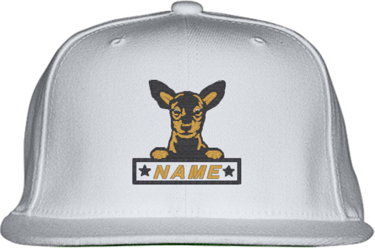 Miniature Pinscher Custom Name Snapback Hat