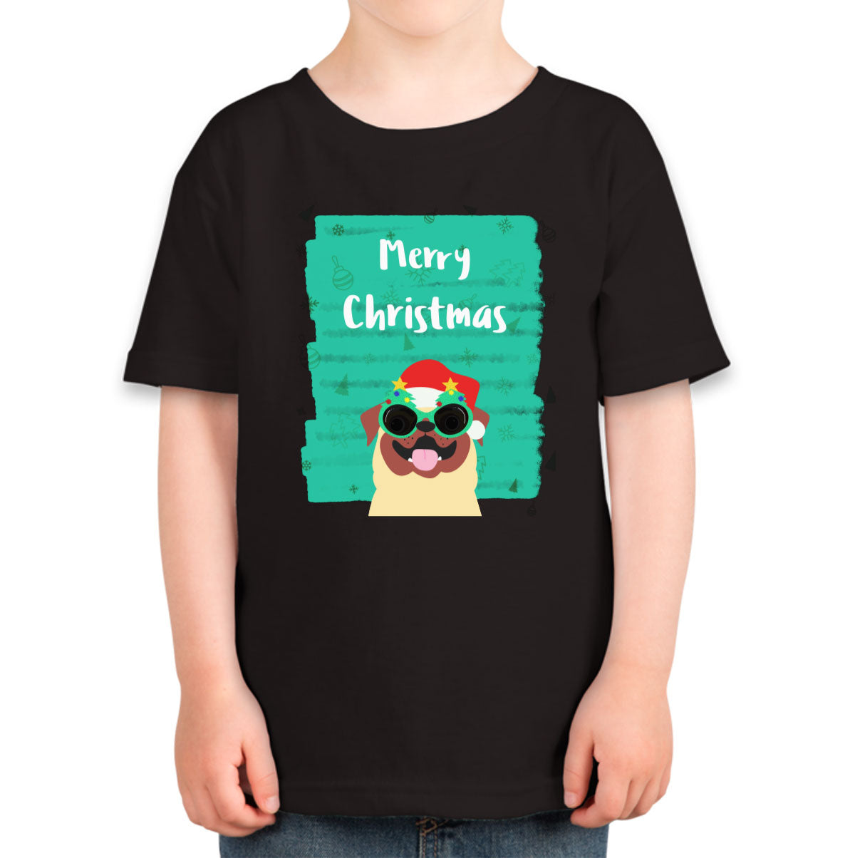 Merry Christmas Pug Christmas Toddler T-shirt