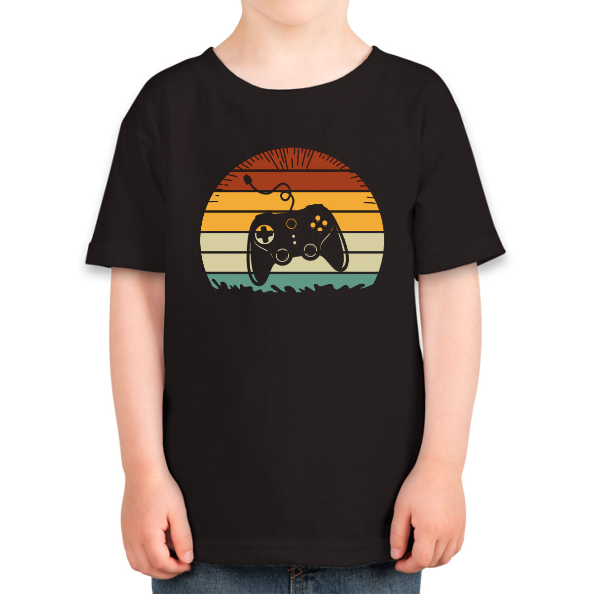 Retro Sunset Gaming Toddler T-shirt