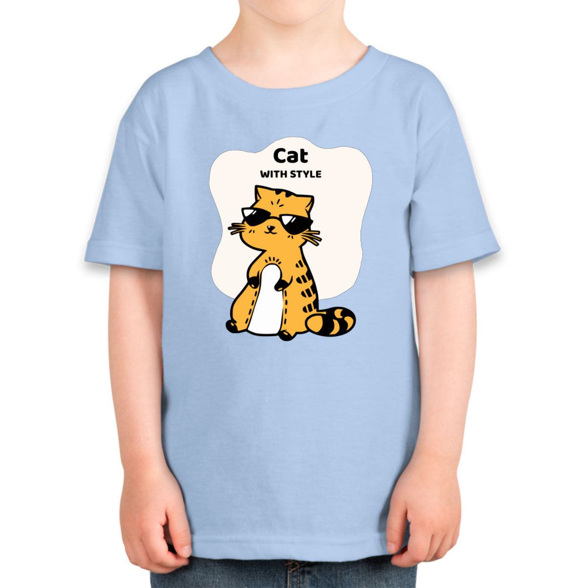 Cat With Style Toddler T-shirt