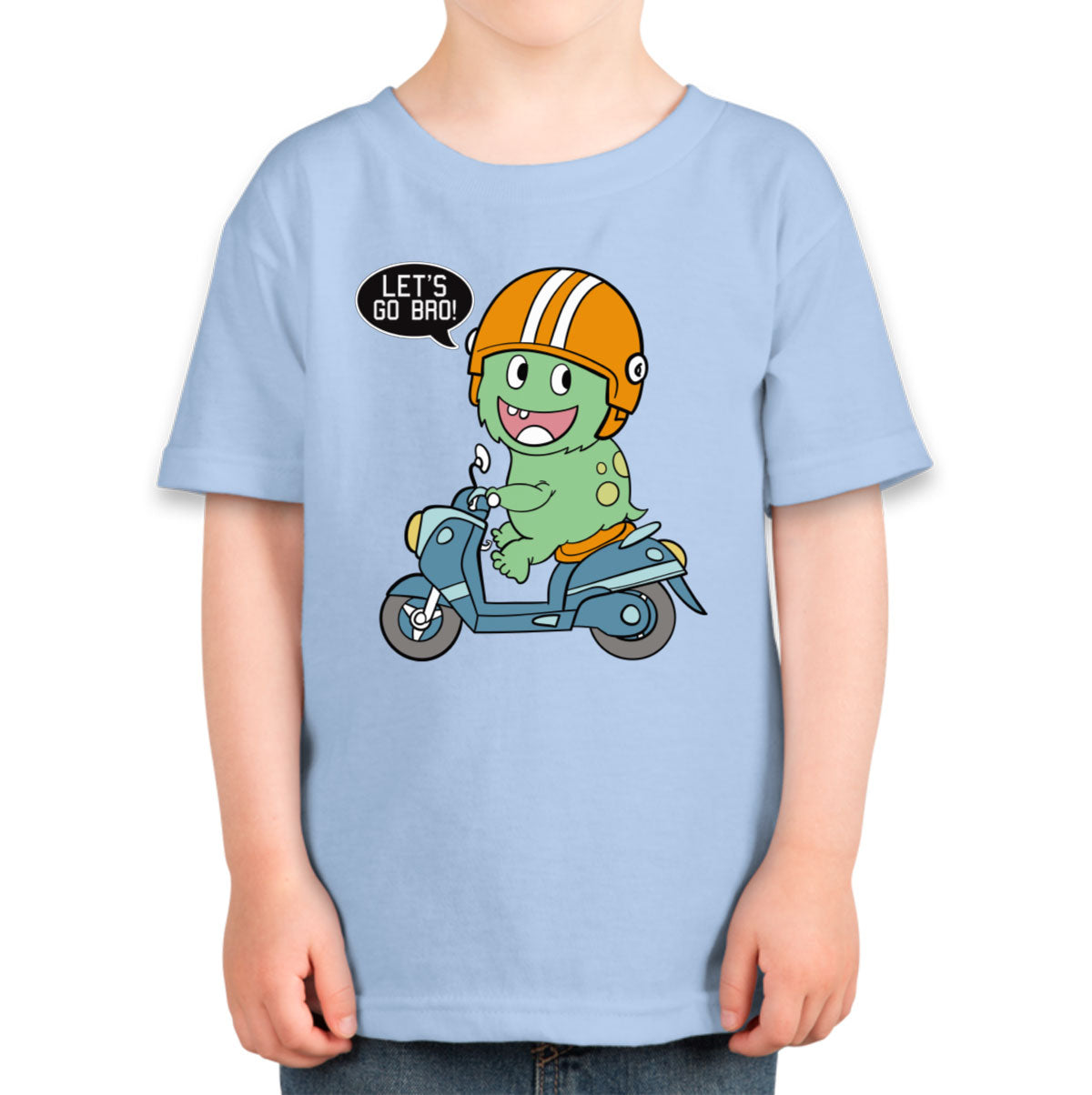 Let's Go Bro Biker Dinosaur Toddler T-shirt