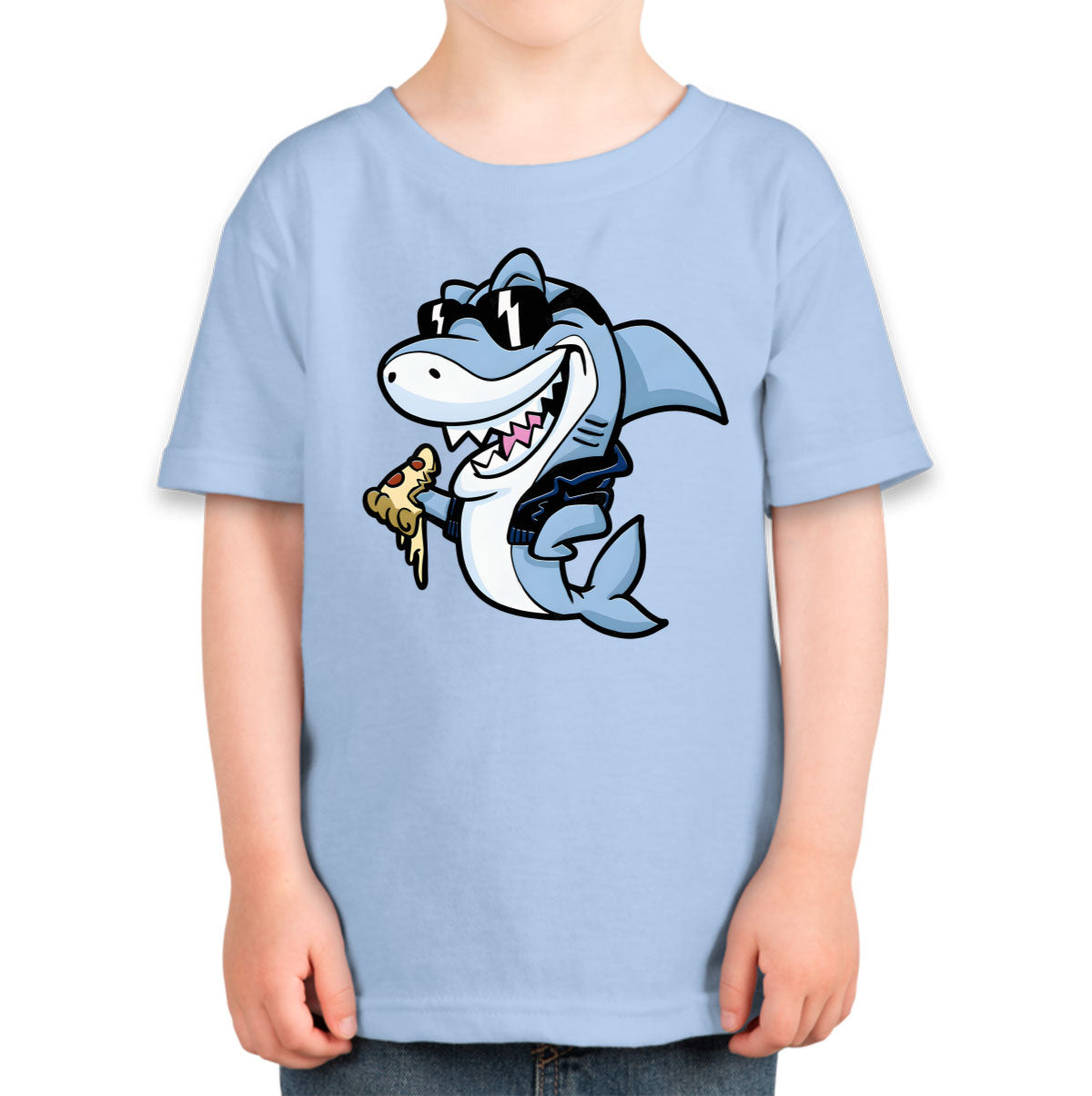 Cool Shark Eating Pizza Toddler T-shirt