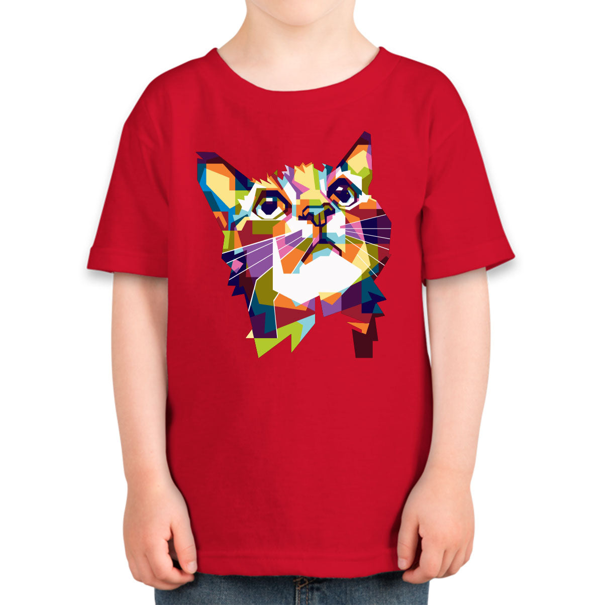 Colorful Cat Toddler T-shirt