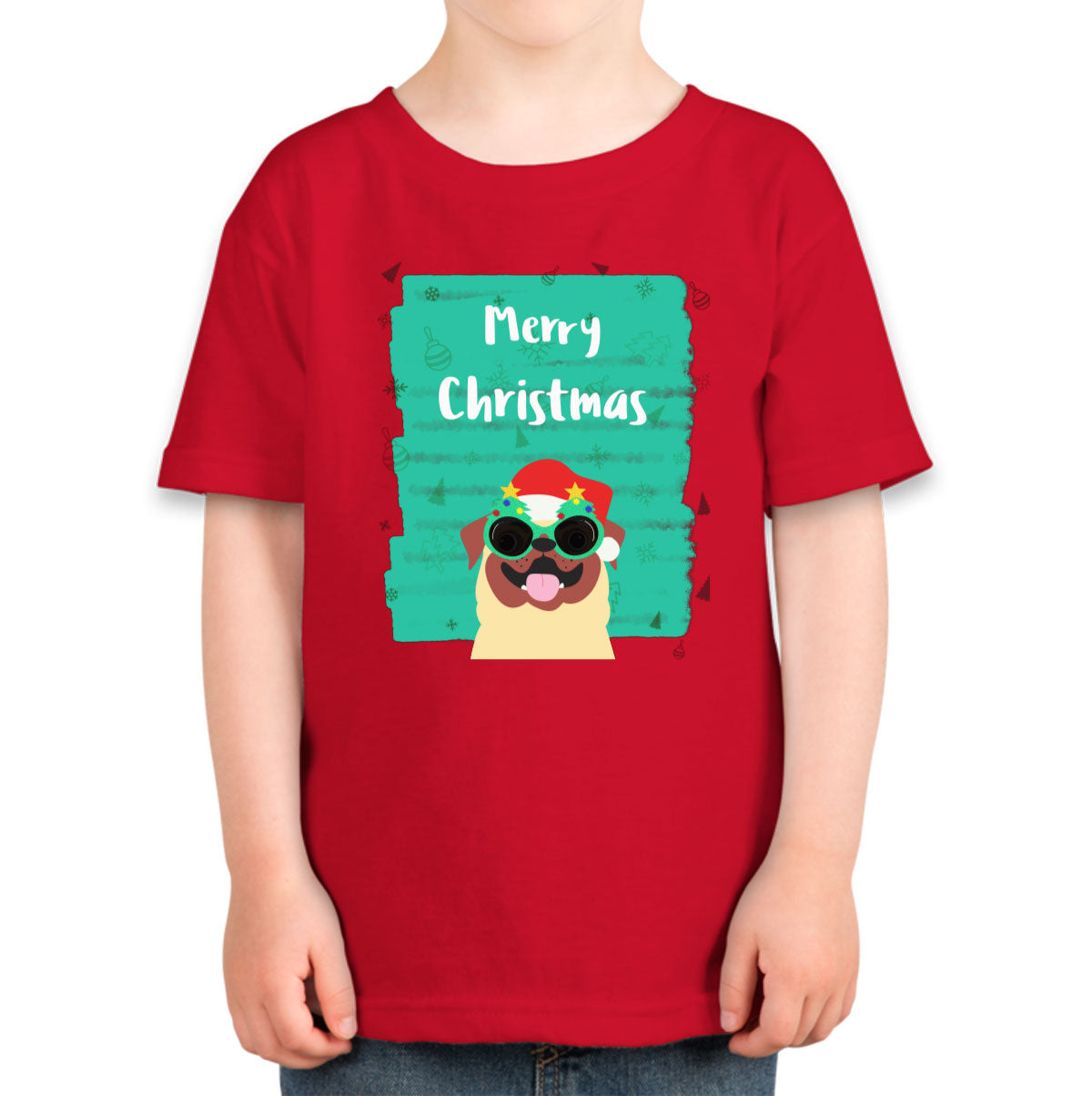 Merry Christmas Pug Christmas Toddler T-shirt